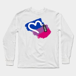 Bi Pride Flag Tag Long Sleeve T-Shirt